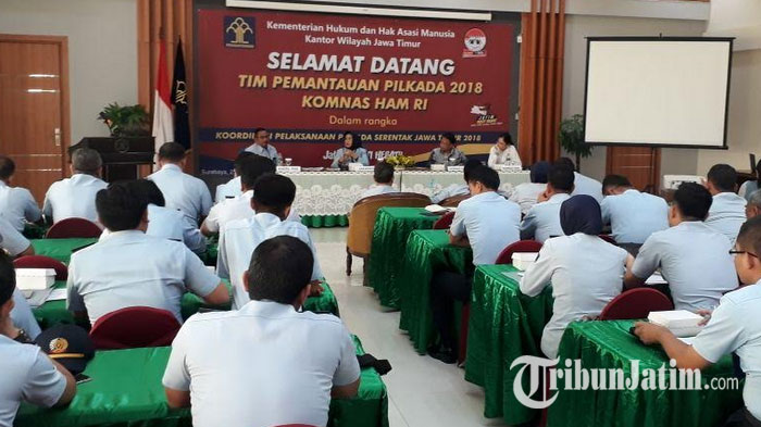 Dari 26.120 Napi di 39 Lapas dan Rutan Jawa Timur, Baru 8.859 yang Masuk Daftar Pemilih Tetap