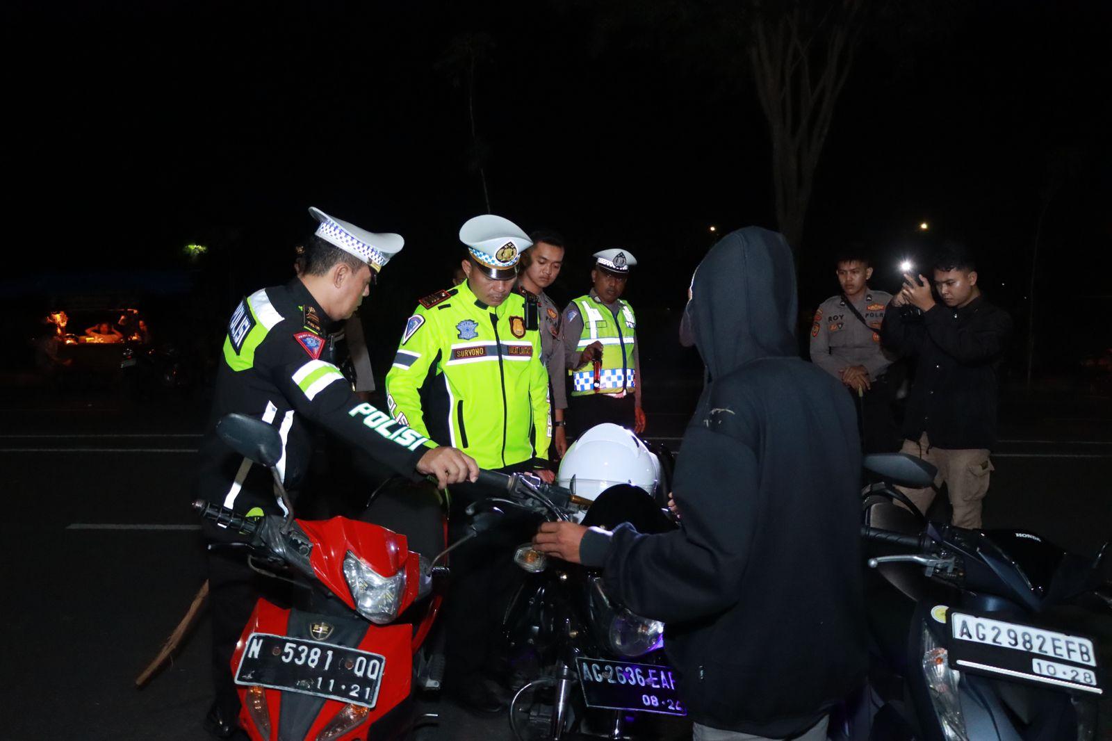Polres Kediri Gencar Razia Kendaraan Pakai Knalpot Brong, Jaring Puluhan Motor Tak Sesuai Standar
