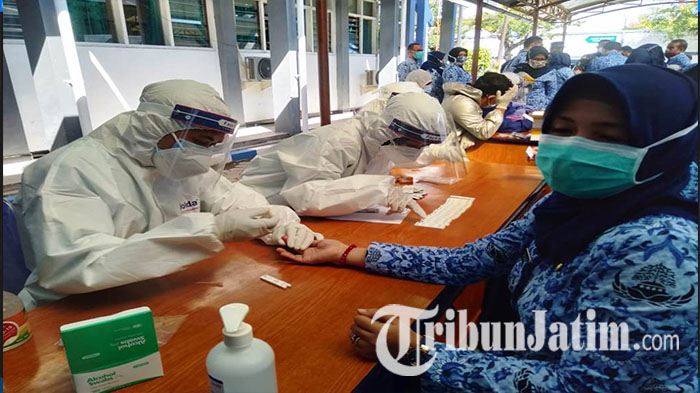 Gugus Tugas Covid-19 Sampang Gelar Rapid Test Massal Bagi ASN di OPD Pelayanan