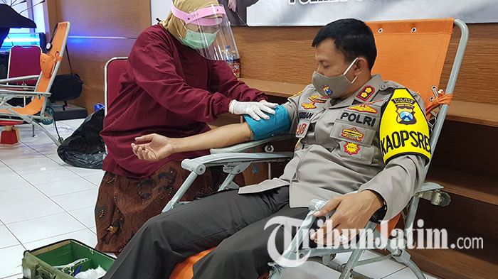 Sambut HUT Bhayangkara ke-74, Polres Sumenep Gelar Donor Darah