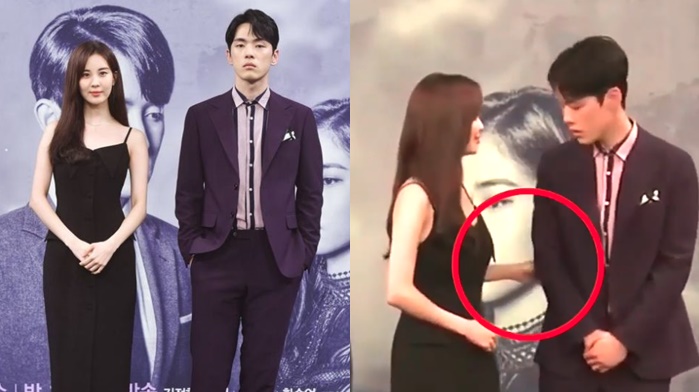 Hadiri Konferensi Pers, Kim Jung Hyun Terekam Kamera 'Tolak' Digandeng Seohyun SNSD, Ini Alasannya