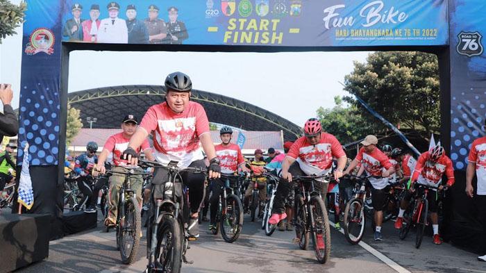 Sambut Hari Bhayangkara ke-76, Polres Kediri Gelar Fun Bike, Berharap Polri Makin Dekat dengan Warga