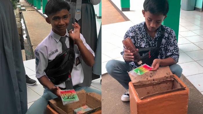 Demi Bantu Orang Tuanya, Siswa SMA Jualan Es Gabus di Sekolah, Aksi Imam Dipuji Guru: Bangga