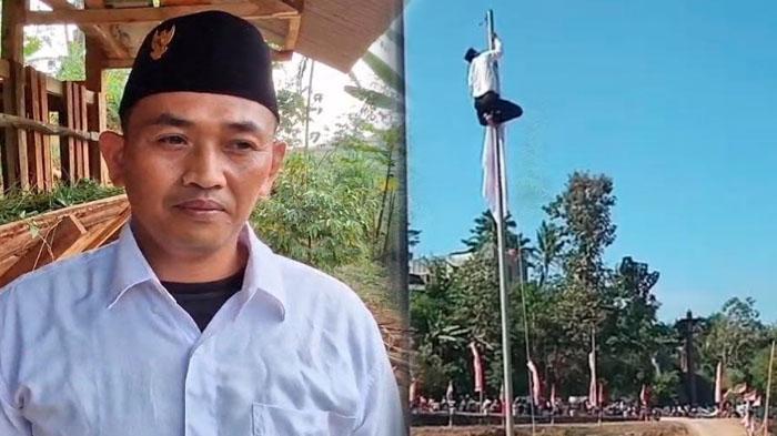 Sosok Siswanto Pengibar Bendera di Ponorogo yang Panjat Tiang, Ternyata Sopir Ambulans Desa