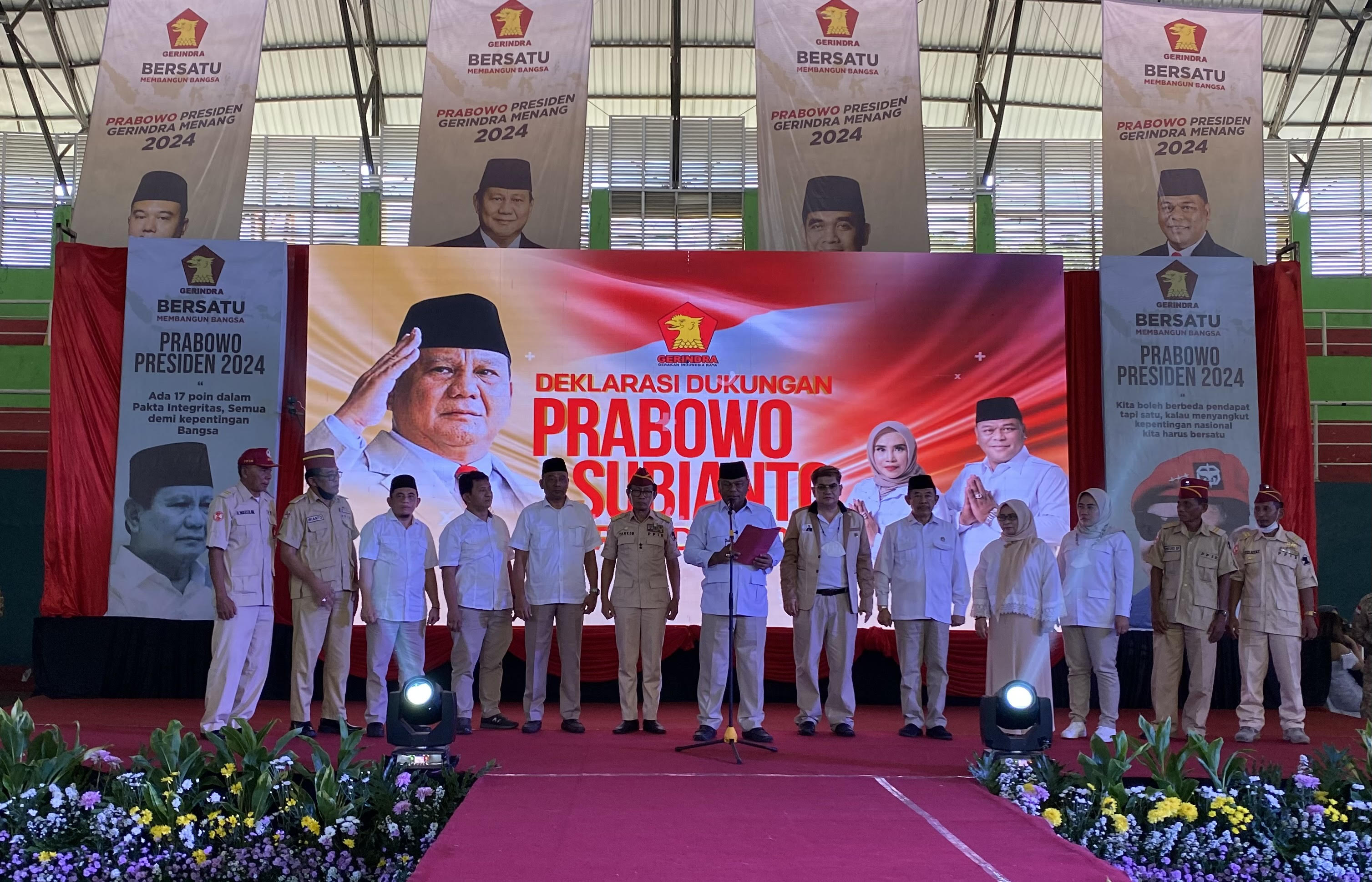 Ribuan Kader Gerindra Surabaya-Sidoarjo Deklarasi Prabowo Presiden, Sebut Popularitas Bagus