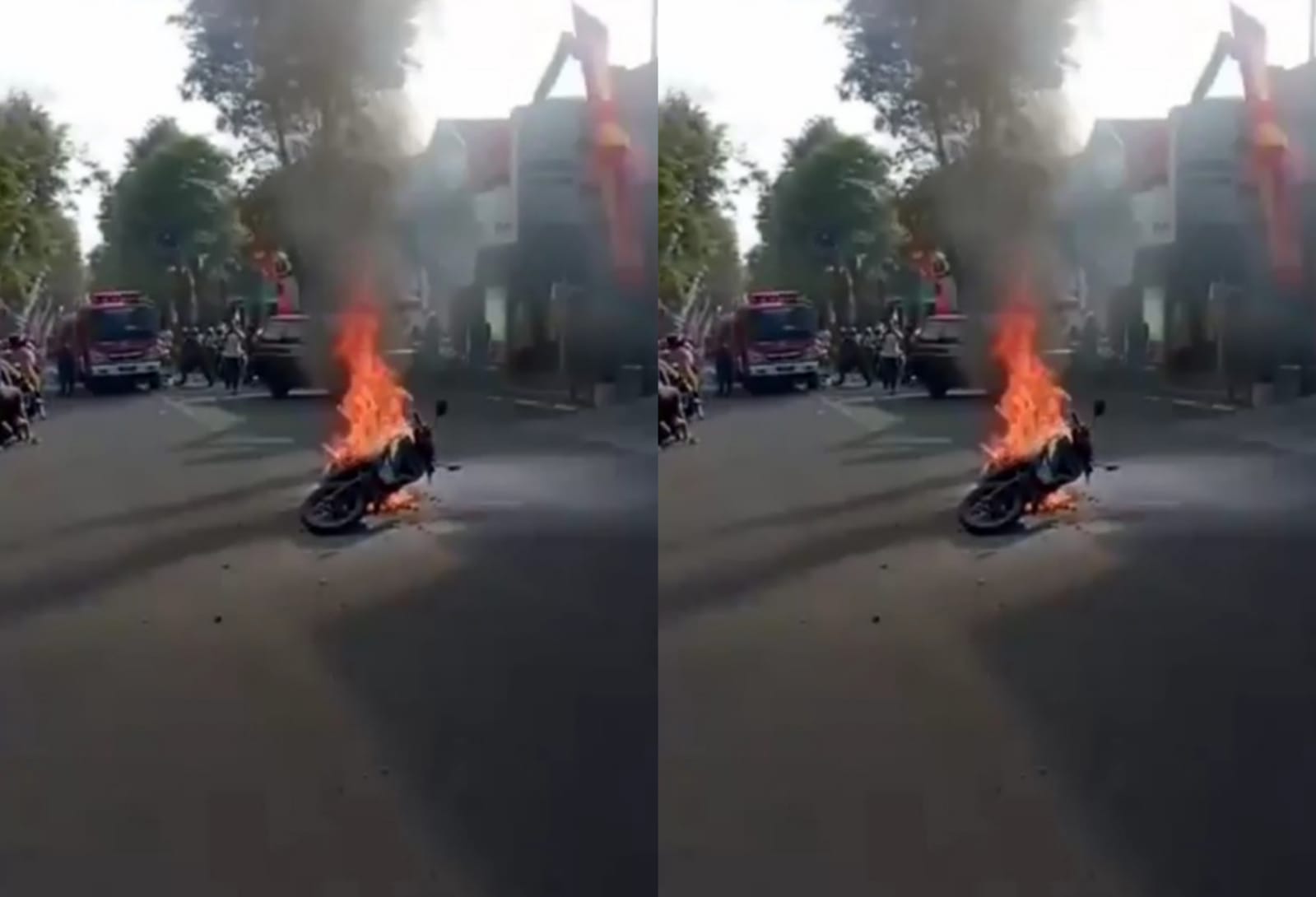 Derita Warga Lumajang yang Hendak Antar Ibu Berobat, Motor Mendadak Terbakar, Korban sampai Trauma