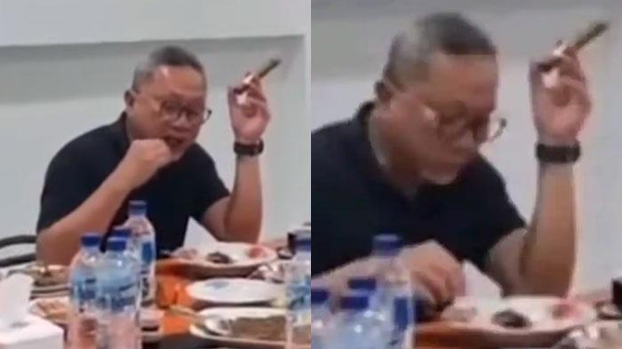Video Zulhas Diduga Makan Sate Kuliner Khas Aceh sambil Isap Cerutu, Aksi Menko Pangan Viral