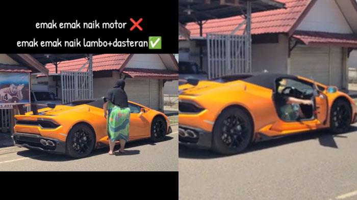Pakai Daster, Aksi Cewek Naik Mobil Mewah Lamborghini di Kampung Jadi Sorotan, 'Dokter Muda'