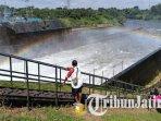Ramai Warga Saksikan Flushing di Bendungan Wlingi Blitar, Banyak yang Bersiap-siap Mencari Ikan