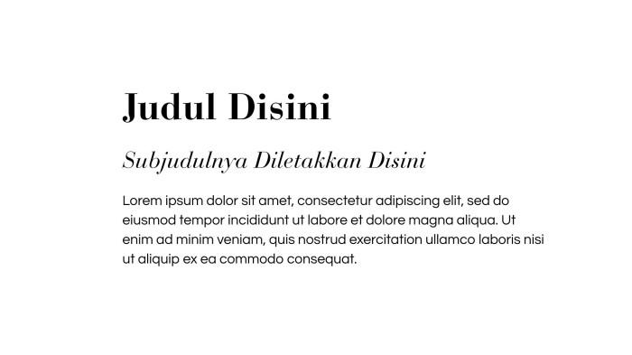 3 kombinasi font