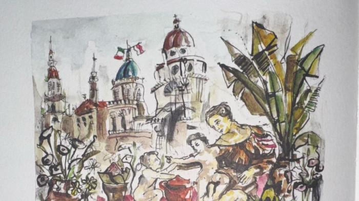 Lukisan Bagas dipajang dalam Urbino In Acquerello International Festival, Italy. (2020).