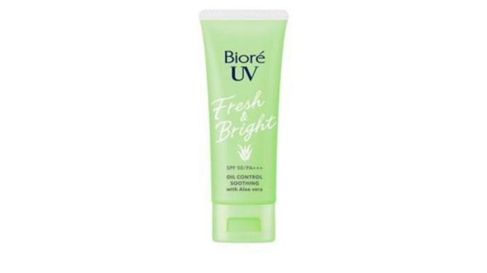 Biore UV Fresh & Bright Skincare Sunscreen Oil Control Soothing Aloe SPF 50 PA++++
