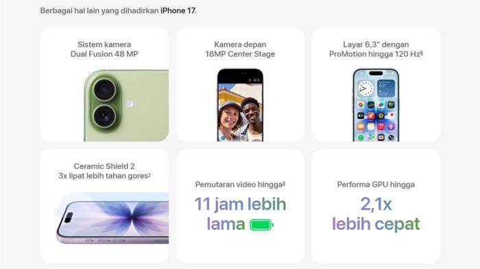 Fitur-fitur unggulan dari iPhone 17.