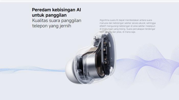 Fitur peredam kebisingan Redmi Buds 6 Play
