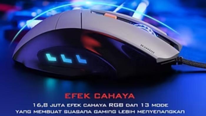 Fitur andalan gaming pada GAMEN GM300 Gaming Mouse. Hadir dengan 13 mode RGB dan 16 juta cahaya.