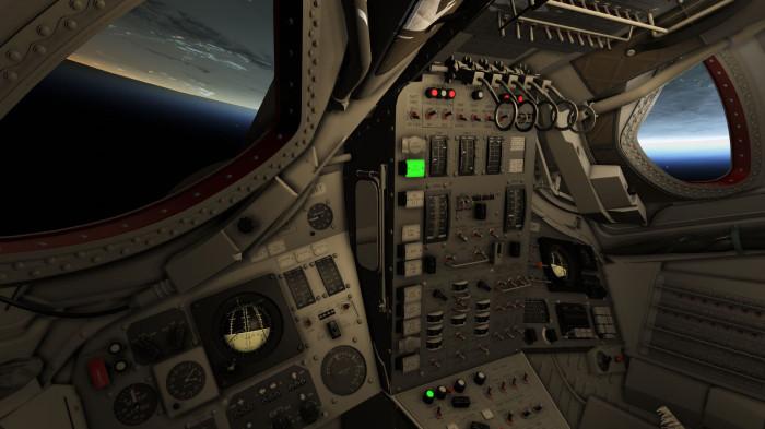 Gamabr bagian dalam Pesawat pada game Reentry