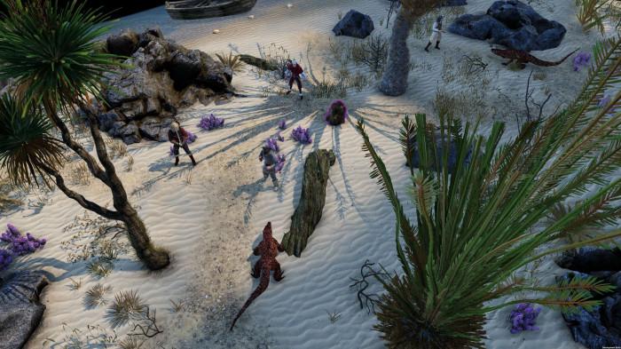 Tampilan dari gameplay Swordhaven: Iron Conspiracy dimana pemain akan membentuk party karekter