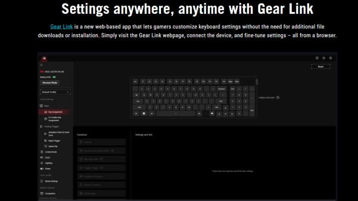 Gear Link dalam ROG Azoth 96 HE