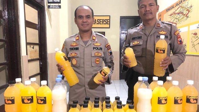 Gelar Razia Jelang Pemilu 2024, Polsek Muntilan Amankan Puluhan Botol Miras