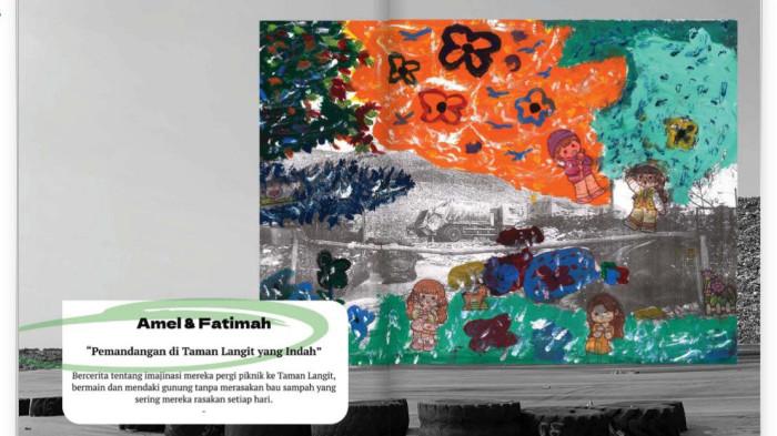 Salah satu hasil imajinasi dari anak-anak Bantar Gebang yang menggambarkan kerinduan mereka untuk beraktivitas di lingkungan asri tanpa harus mencium bau sampah seperti yang setiap hari mereka rasakan. (Sumber: E-Zine 'Tales From Gunung Emas)