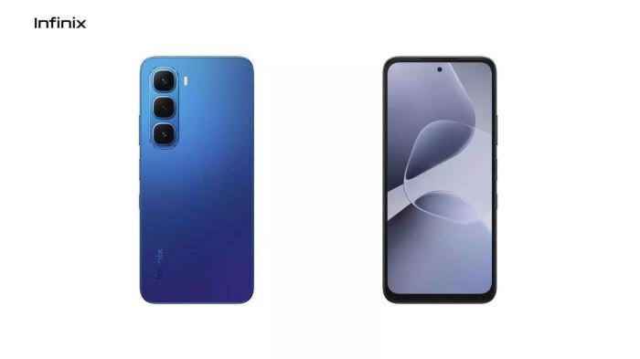 Infinix Hot 60i desain depan belakang