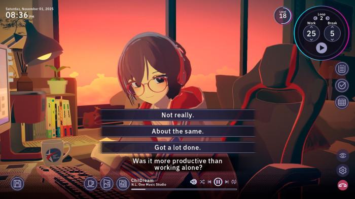 Interaksi pada Gameplay Chill With You: Lo-Fi Story
