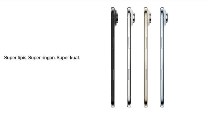 Ketebalan bodi iPhone Air yang hanya mencapai 5,64 mm.