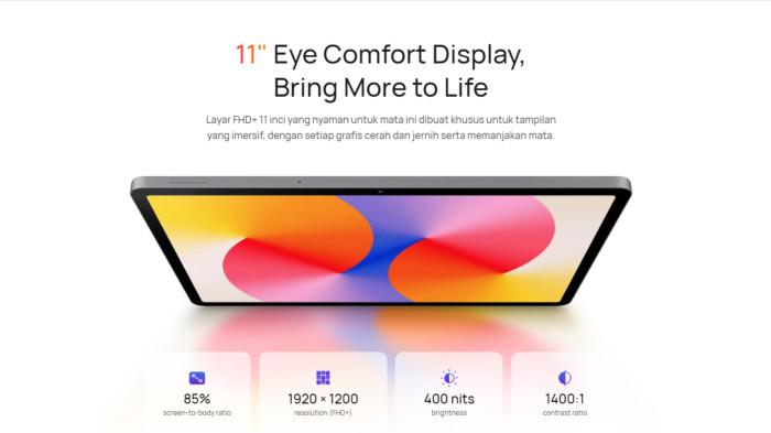 Layar Huawei Matepad SE 11