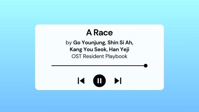 Lirik Lagu dan Terjemahan A Race OST Resident Playbook Go Younjung Shin Si Ah Kang Youseok Han Yeji