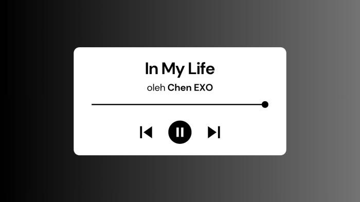 Lirik Lagu In My Life - Chen EXO dengan Terjemahan