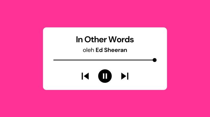 Lirik Lagu In Other Words Ed Sheeran dengan Terjemahan Bahasa Indonesia