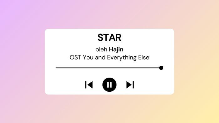 Lirik Lagu STAR - Hajin OST You and Everything Else