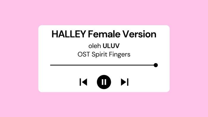 Lirilk Lagu HALLEY Female Version - ULUV OST Spirit Fingers