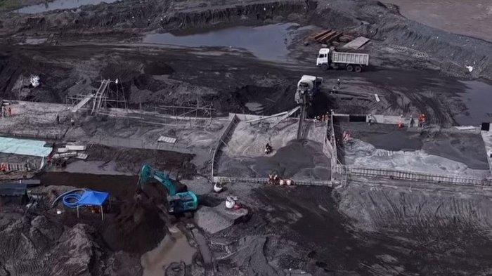 Progres Pembangunan Dam Groundsill Srandakan Secara Permanen Capai Lima Persen