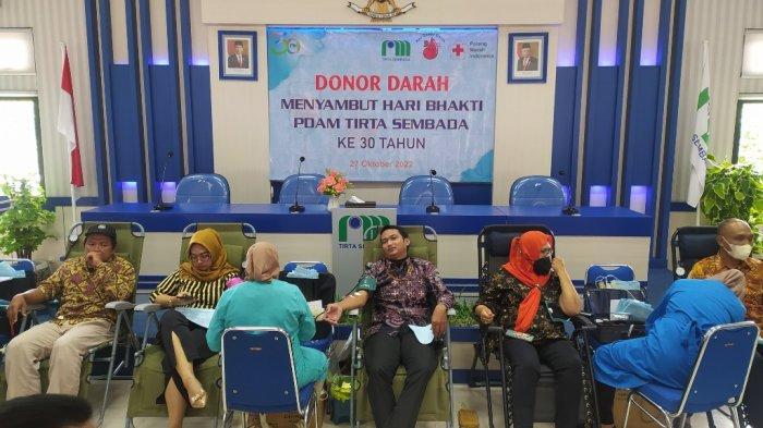 Sambut Hari Bhakti ke-30, PDAM Sleman Gelar Donor Darah