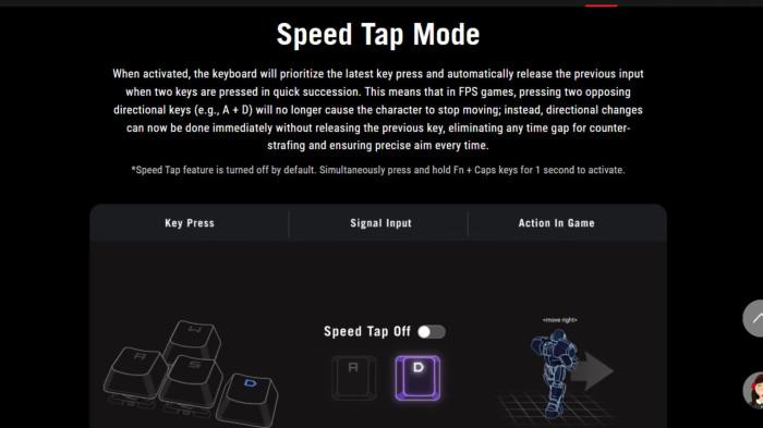 Speed Tap Mode ROG Azoth 96 HE