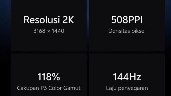 Spesifikasi layar Vivo iQOO 15.