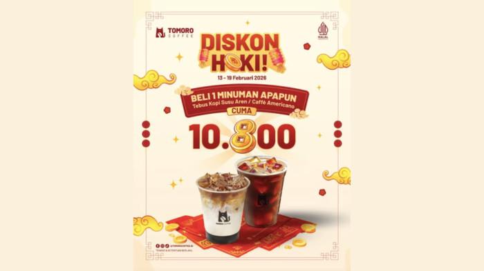 TOMORO COFFEE: Diskon Hoki!