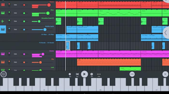 Tampilan FL Studio Mobile