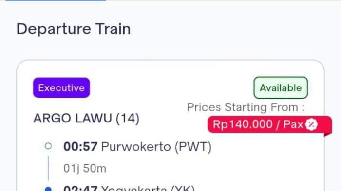 Tiket KA Go Show
