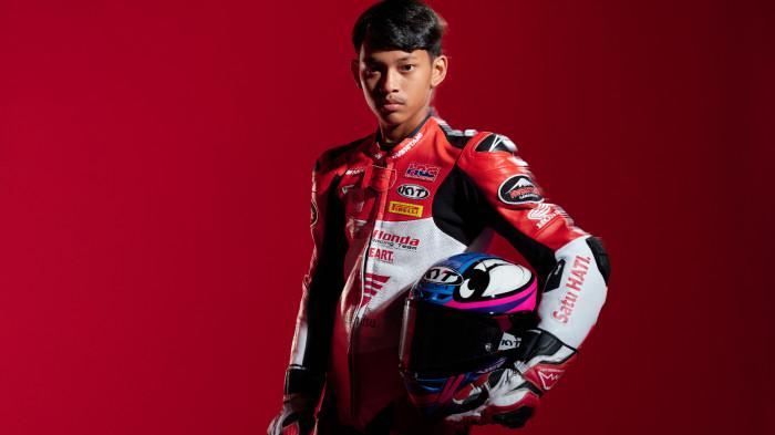 GP MOTO3 : Veda Ega Pratama pembalap lulusan Astra Honda Racing School (AHRS) yang akan turun di kelas GP Moto3 bersama Honda Team Asia, berpasangan dengan pebalap Jepang, Zen Mitani.