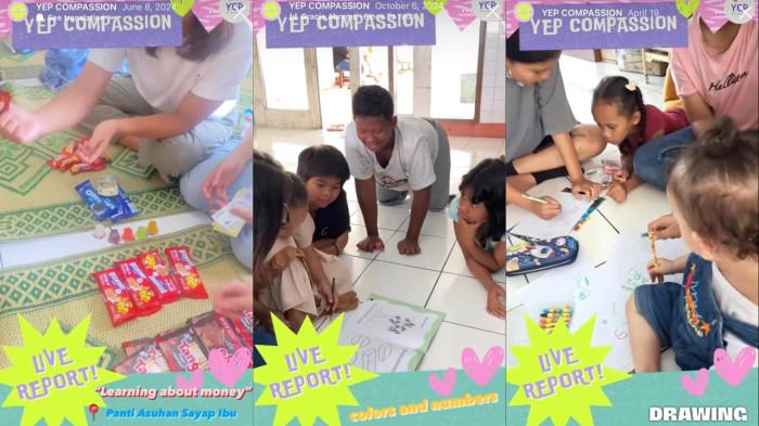 Aktivitas non-akademik dilakukan relawan YEP bersama anak-anak di Panti Asuhan Sayap Ibu, Pringwulung, Sleman, DIY