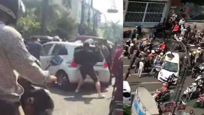 Aksi Pengejaran Mobil Pelaku Tabrak Lari di Jalanan Ramai, Serempet 5 Motor di Lokasi Berbeda