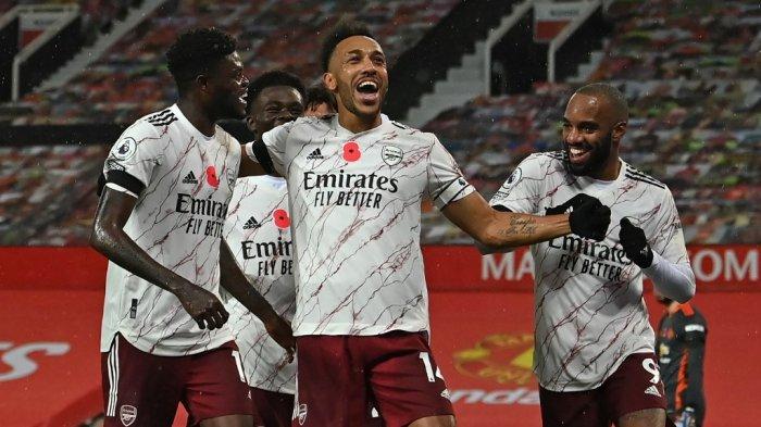 MANCHESTER UNITED 0-1 ARSENAL: Rating Bellerin, Gabriel, Partey dan Aubameyang