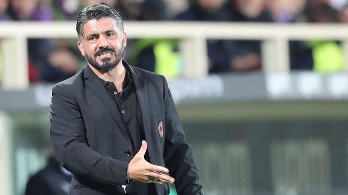 Gennaro Gattuso ketika melatih AC Milan.