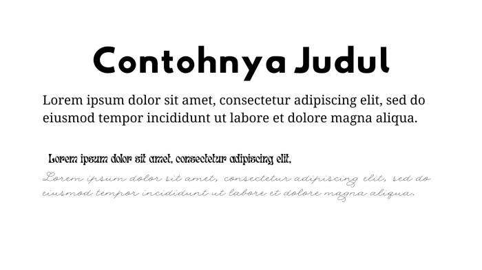jenis font