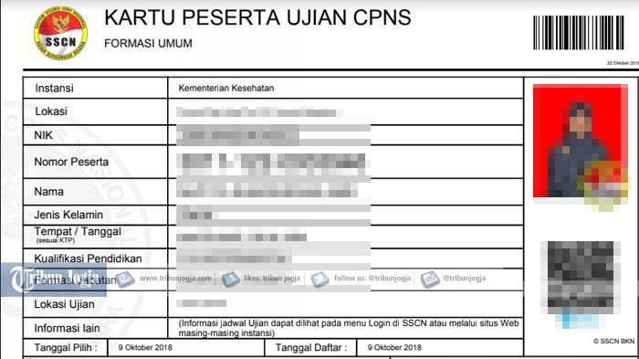 Kartu Peserta Ujian CPNS Kemenkes 2018, Lokasi Ujian SKD di Cpns.kemkes.go.id dan Sscn.bkn.go.id