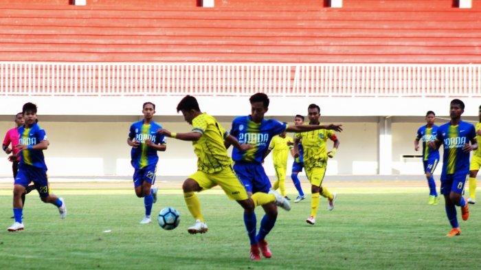 Kota Yogya vs Gunungkidul di Partai Final Cabor Sepak Bola Putra Porda DIY 2019