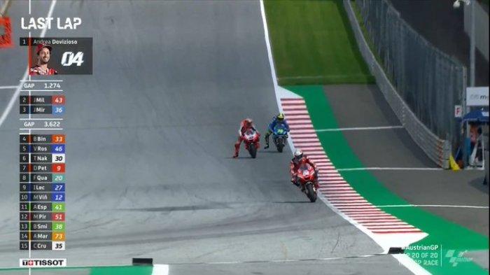MotoGP Austria 2020 - Dovizioso Juara, Rossi Selamat dari Crash Mengerikan dan Finis Kelima