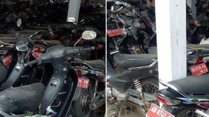 Penampakan Ratusan Motor Supra Pelat Merah Bekas Motor Dinas Pak Kades
